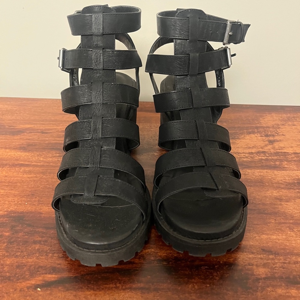 Black Gladiator Sandals